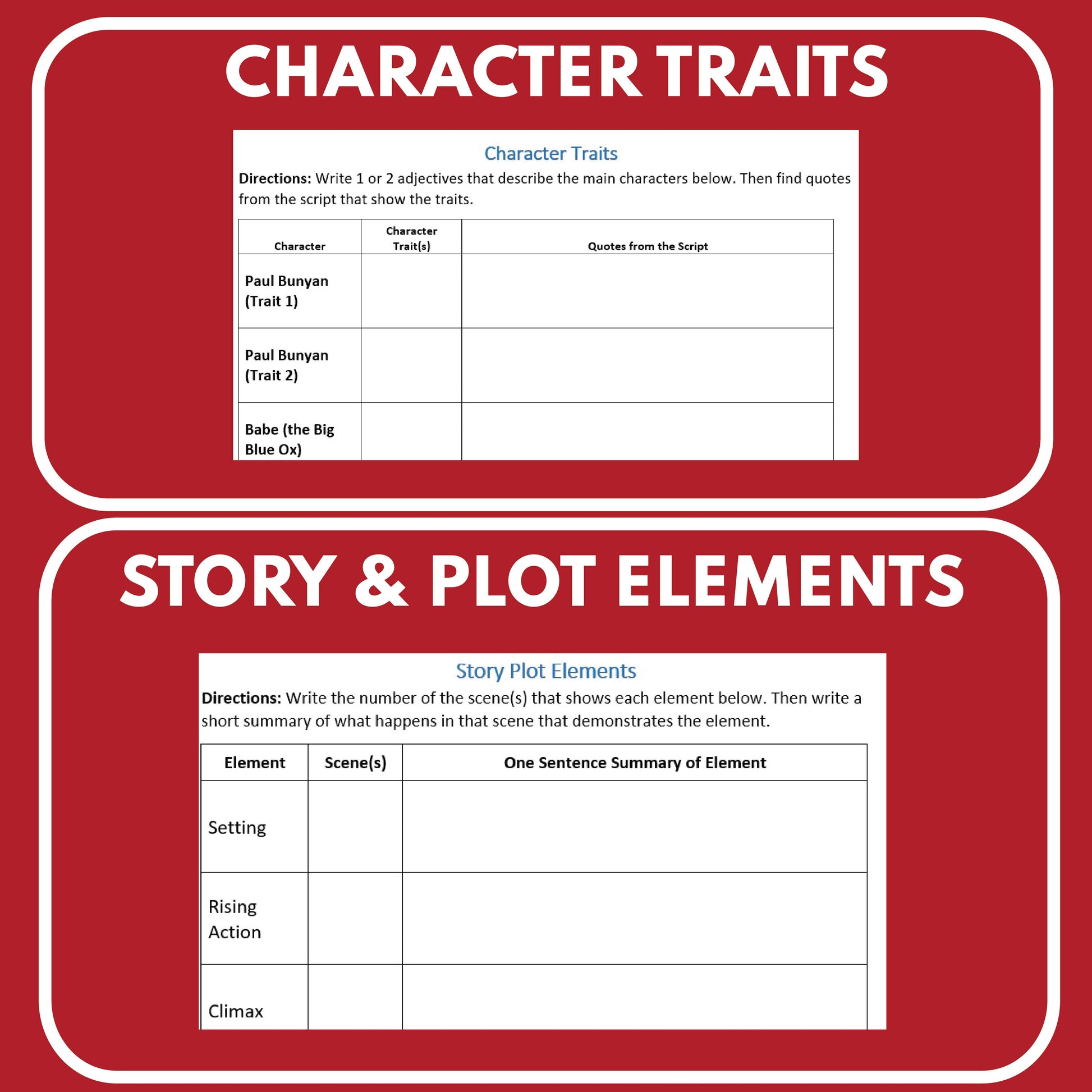 Paul Bunyan Readers Theater Script | American Legends & Folk Heroes - ["American Legends & Folk Heroes","Grades 3-5"]