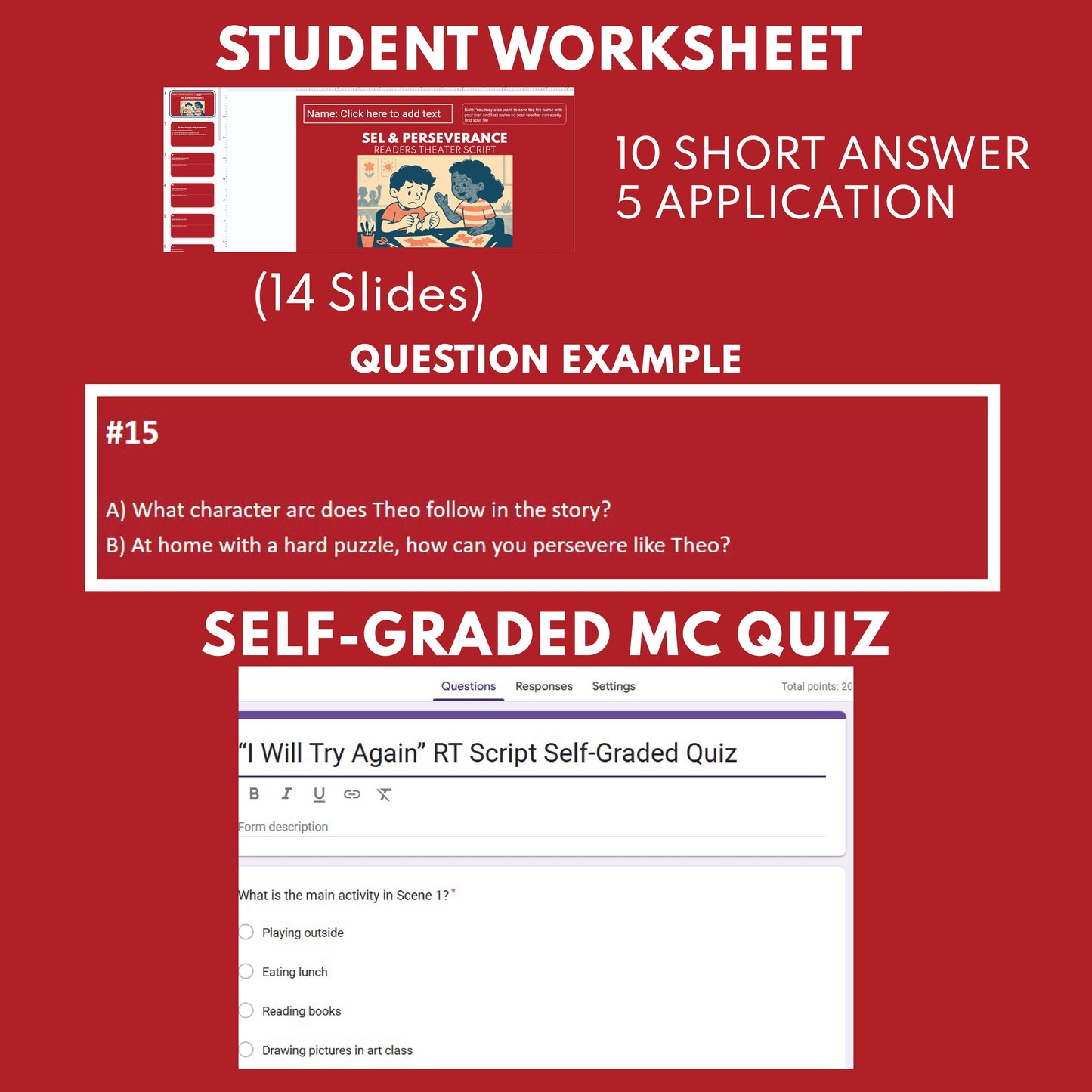 Perseverance & Grit Readers Theater Script SEL for Grades 1 to 3