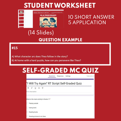 Perseverance & Grit Readers Theater Script SEL for Grades 1 to 3