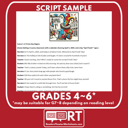 April Fools' Day Readers Theater Script | Holiday Origins Series - ["Grades 3-5","Grades 6-8","Holiday Origins Series"]