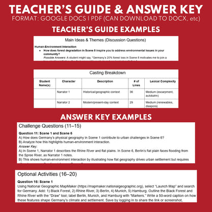 Germany Readers Theater Script | Geography & Social Studies Class - ["Geography","Grades 6-8","Grades 9-12","Self-Graded Quiz"]