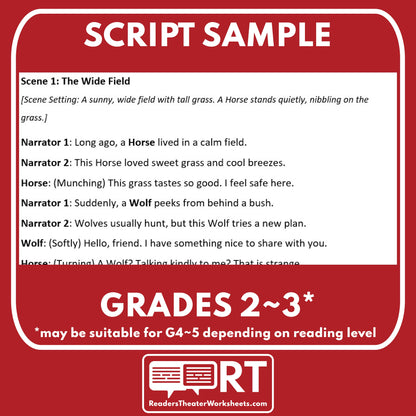 The Wolf and the Horse | Reader's Theater Script | Aesop's Fable - ["Aesop's Fable","Grades 3-5","Small Groups"]