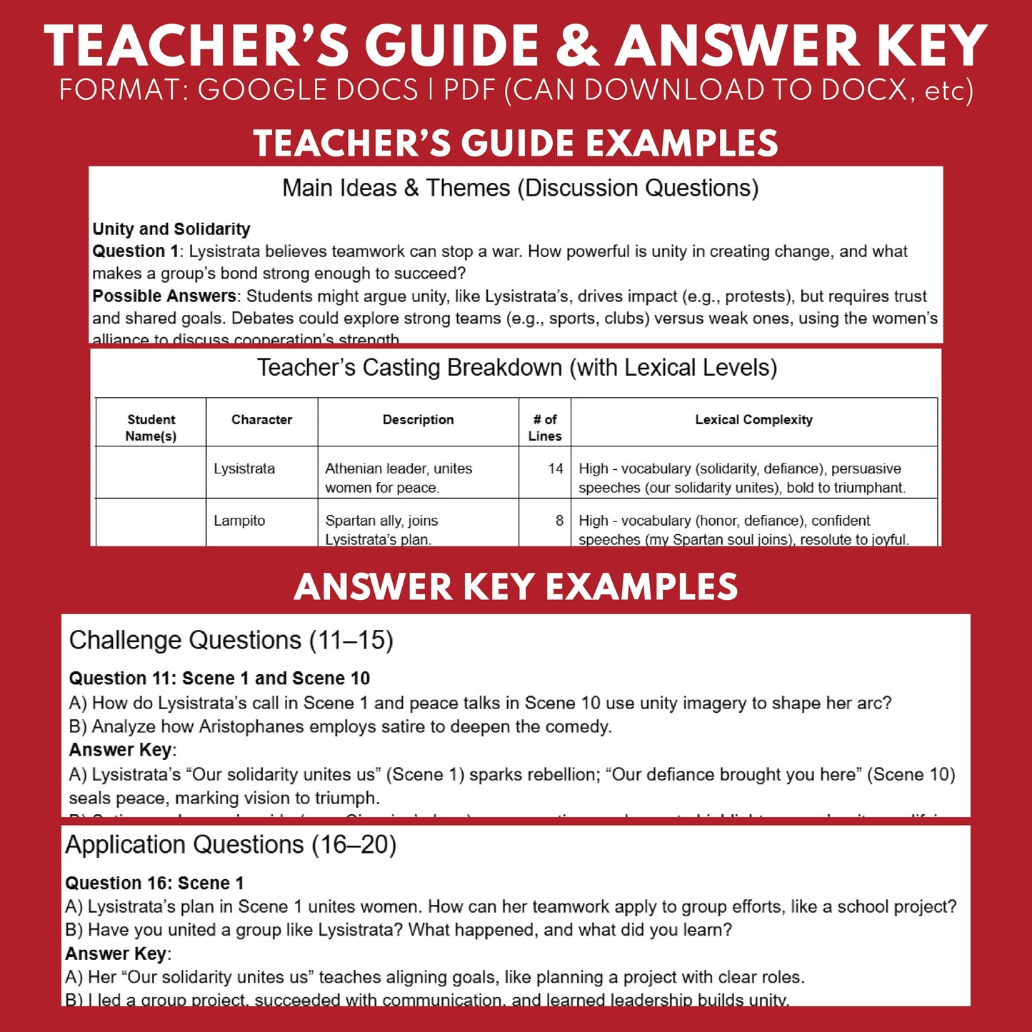 Lysistrata’s Peace Plan Readers Theater Script | Classical Dramas | Aristophanes - ["Classical Drama Series","Grades 6-8","Grades 9-12","Self-Graded Quiz"]