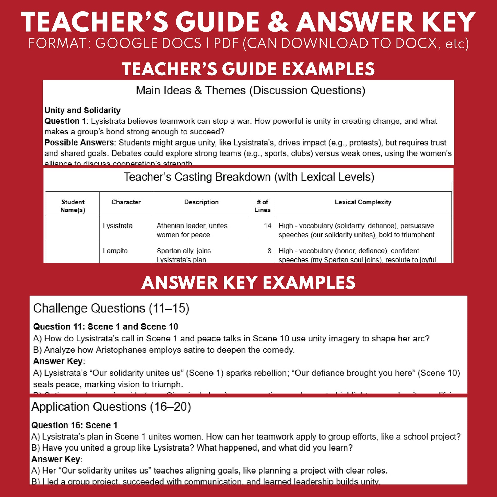 Lysistrata’s Peace Plan Readers Theater Script | Classical Dramas | Aristophanes - ["Classical Drama Series","Grades 6-8","Grades 9-12","Self-Graded Quiz"]