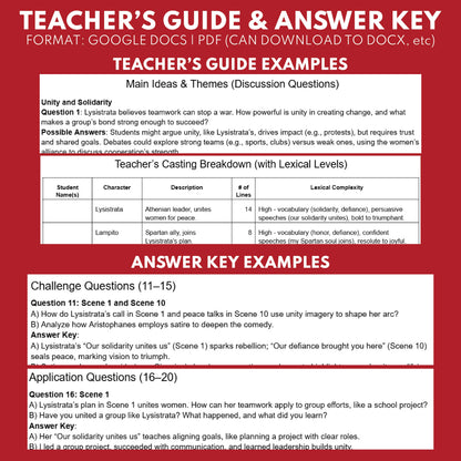 Lysistrata’s Peace Plan Readers Theater Script | Classical Dramas | Aristophanes - ["Classical Drama Series","Grades 6-8","Grades 9-12","Self-Graded Quiz"]