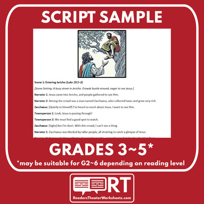 Zacchaeus the Taxman Biblical Reader's Theater Script - ["Biblical Figure","Grades 3-5"]