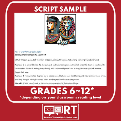 The Destruction of Mankind | Reader’s Theater Script | Egyptian Mythology - ["Egyptian Mythology","Grades 6-8","Grades 9-12"]