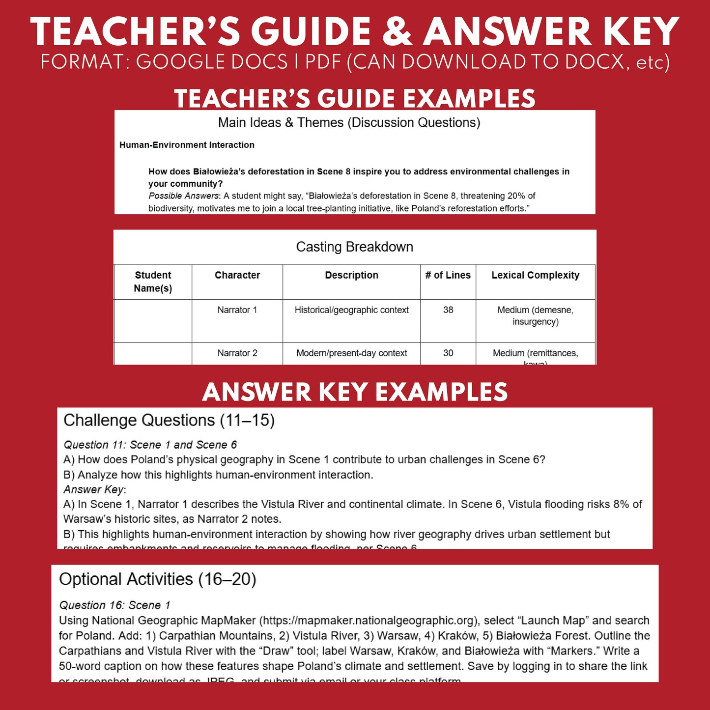 Poland Readers Theater Script | Geography & Social Studies Class - ["Geography","Grades 6-8","Grades 9-12","Self-Graded Quiz"]