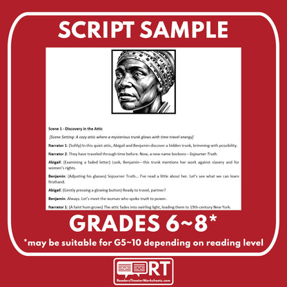 Sojourner Truth | BHM | Readers Theater Script - ["BHM","Civil Rights","Grades 6-8","Historical Figures","Primary Source Incl."]