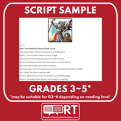 Moses and the Pharaoh Biblical Reader's Theater Script - ["Biblical Figure","Grades 3-5"]