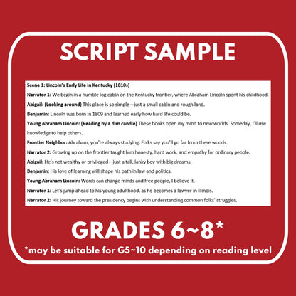 Abraham Lincoln U.S. President | Historical Figure Readers Theater Script - ["Historical Figures","Primary Source Incl.","U.S. President"]