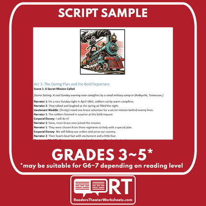 The Great Locomotive Chase Readers Theater Script | American Tall Tales - ["American Tall Tale","Grades 3-5"]