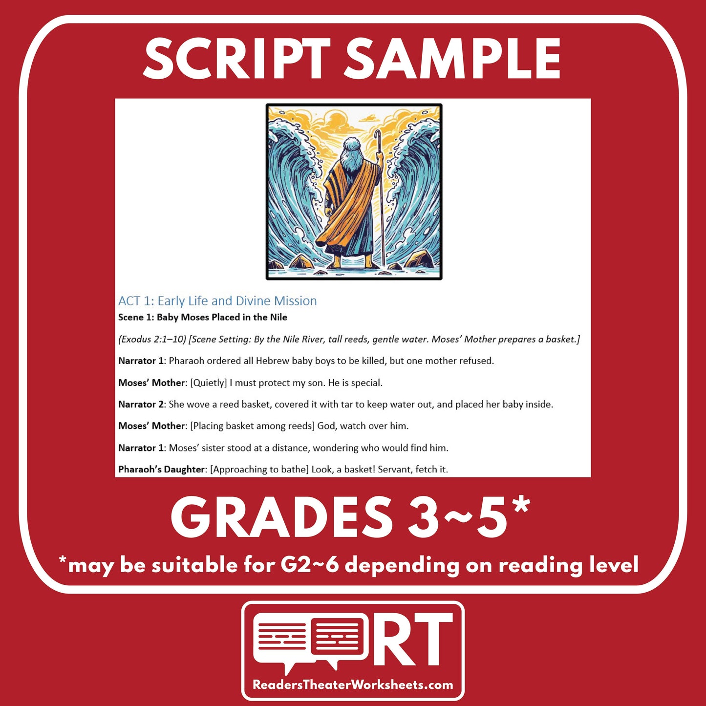 The Story of Moses Biblical Reader's Theater Script