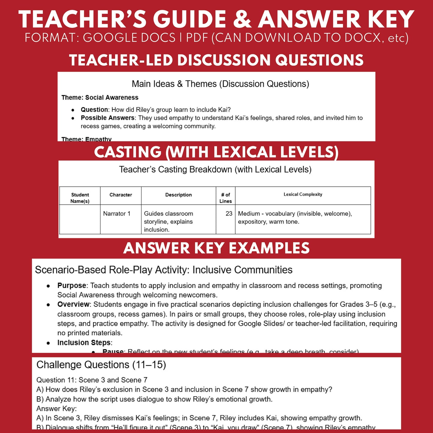 Empathy & Inclusion SEL Readers Theater Script for Grades 3-5 "The New Kid" - ["Grades 3-5","Social Emotional Learning"]