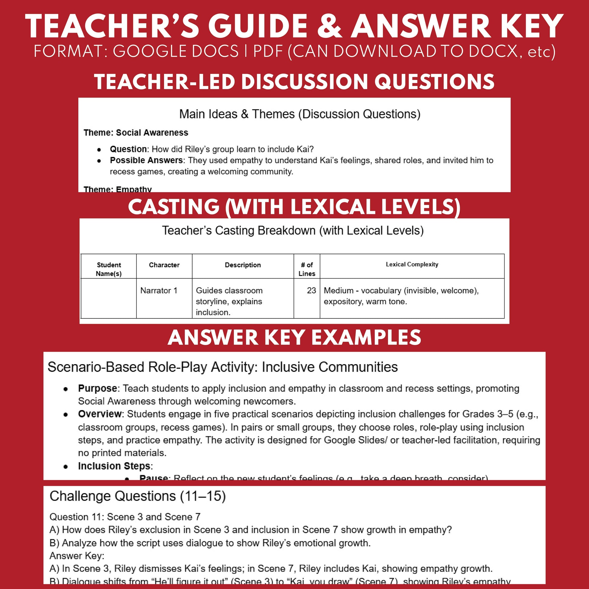 Empathy & Inclusion SEL Readers Theater Script for Grades 3-5 "The New Kid" - ["Grades 3-5","Social Emotional Learning"]