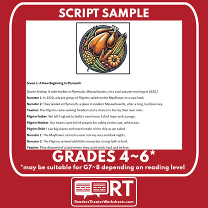 Thanksgiving Readers Theater Script | Holiday Origins Series - ["Grades 3-5","Grades 6-8","Holiday Origins Series"]