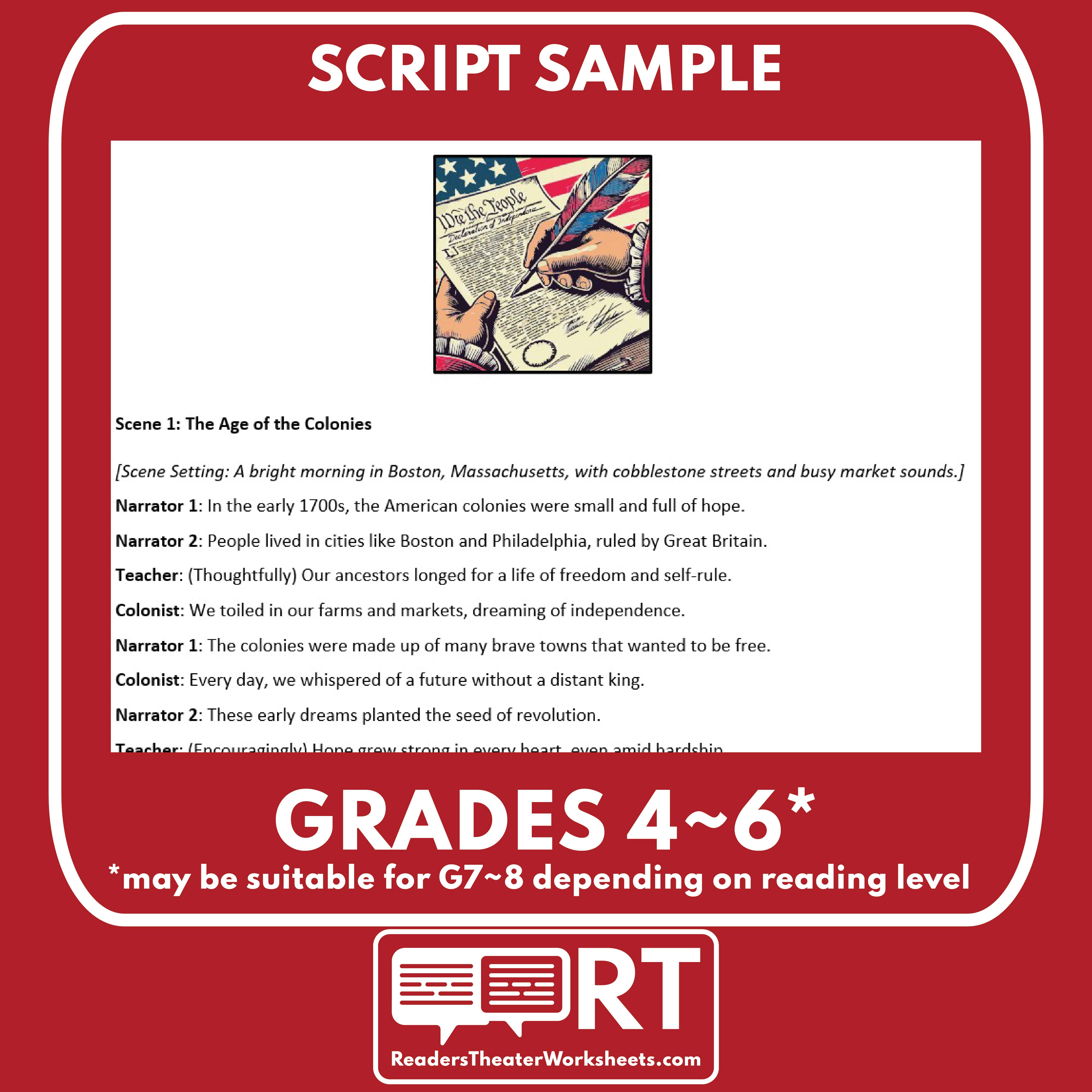 4th of July Reader's Theater Script for Grades 3-5 | Holiday Origins ...