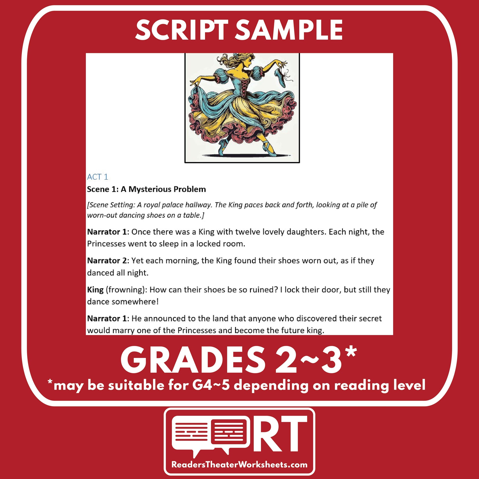 12 Dancing Princesses | Reader's Theater Script | Brothers Grimm - ["Brother Grimm Fairy Tale","Fairy Tale","Grades 3-5"]