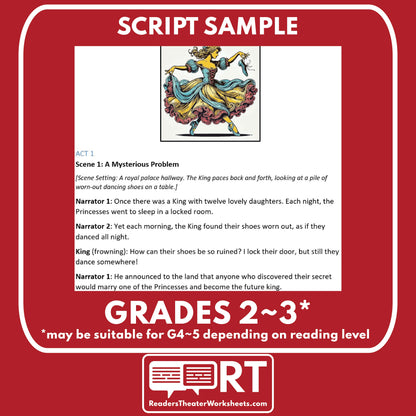 12 Dancing Princesses | Reader's Theater Script | Brothers Grimm - ["Brother Grimm Fairy Tale","Fairy Tale","Grades 3-5"]