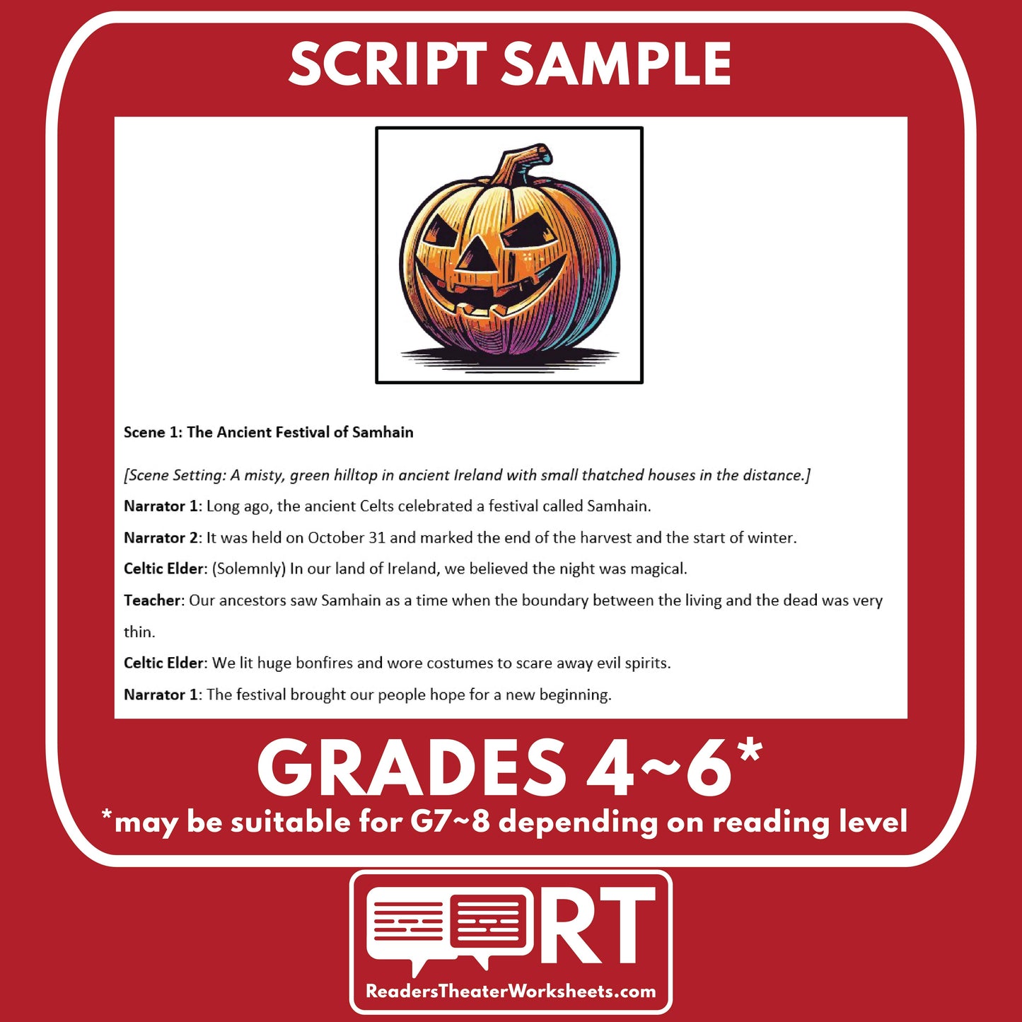 Halloween Readers Theater Script | Holiday Origins Series