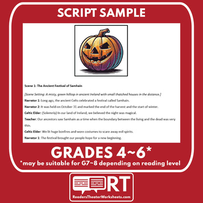 Halloween Readers Theater Script | Holiday Origins Series - ["Grades 3-5","Grades 6-8","Holiday Origins Series"]
