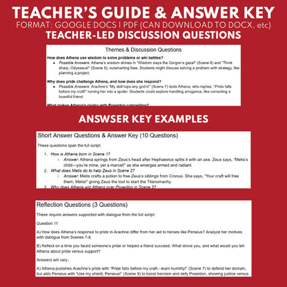 Athena Reader's Theater Script | The Olympians | Greek Mythology - ["Grades 6-8","Grades 9-12","Greek Mythology","Greek Mythology for Google Classroom"]