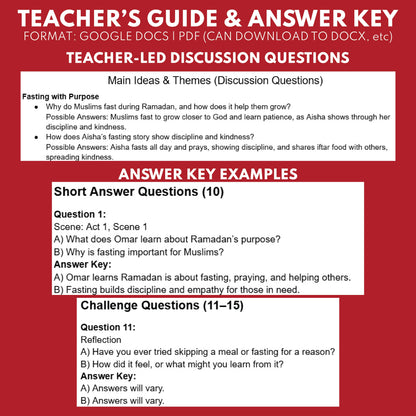 FREE Ramadan & Eid Holiday Readers Theater Script for Grades 3 to 5 - ["100% FREE","Grades 3-5","Holidays Around the World"]