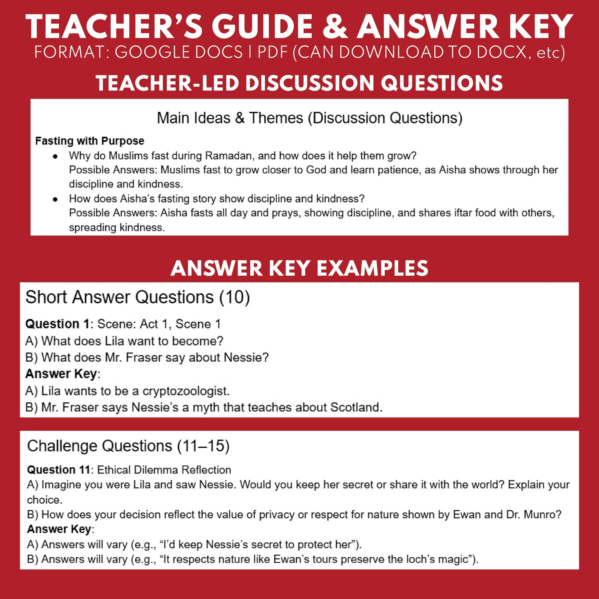 FREE Loch Ness Monster Mythical Creatures | Readers Theater Script for Grades 3 to 5 - ["100% FREE","Grades 3-5","Mythical Creatures"]