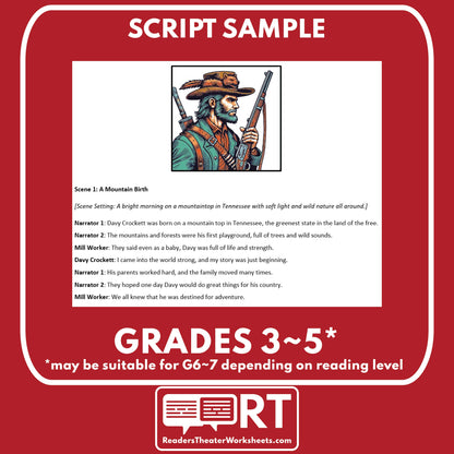 Davy Crockett Readers Theater Script | American Tall Tales - ["American Tall Tale","Grades 3-5"]