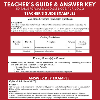 Missouri Compromise Readers’ Theater | Grades 6-8 Free History Script - ["100% FREE","Grades 6-8","U.S. History - Westward Expansion (1801\u202f\u2013\u202f1861)"]
