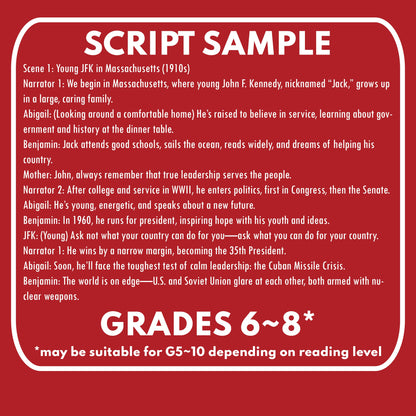 John F. Kennedy (JFK) U.S. President | Historical Figure Readers Theater Script - ["Historical Figures","Primary Source Incl.","U.S. President"]