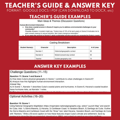 Cuba Readers Theater Script | Geography & Social Studies Class - ["Geography","Grades 6-8","Grades 9-12","Self-Graded Quiz"]