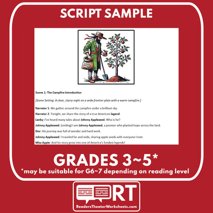 Johnny Appleseed Readers Theater Script | American Tall Tales - ["American Tall Tale","Grades 3-5"]