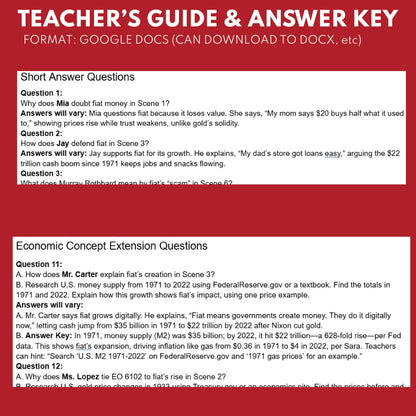 Fiat Money vs. Commodity Money Reader's Theater Script | ECON 101.5 Series - ["Econ 101.5","Economics","Grades 9-12"]