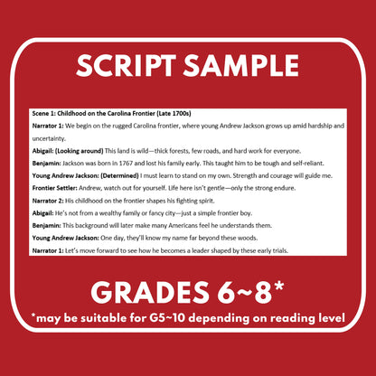 Andrew Jackson U.S. President | Historical Figure Readers Theater Script - ["Historical Figures","Presidents","U.S. President"]