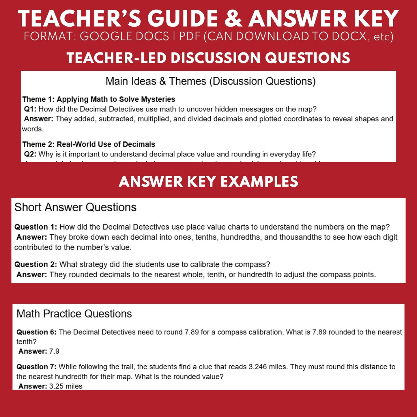 Decimal Detectives Math Readers Theater Script for Grades 4 to 6 - ["Grades 3-5","Grades 6-8","Math"]