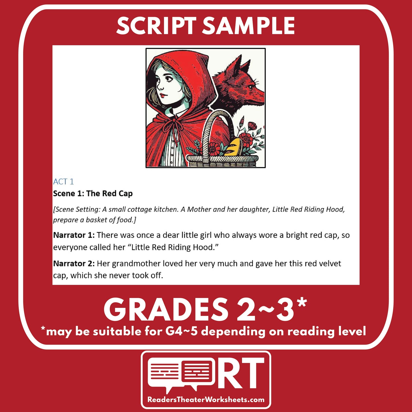 Little Red Riding Hood | Reader's Theater Script | Brothers Grimm