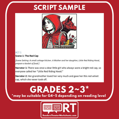 Little Red Riding Hood | Reader's Theater Script | Brothers Grimm - ["Brother Grimm Fairy Tale","Fairy Tale","Grades 3-5"]
