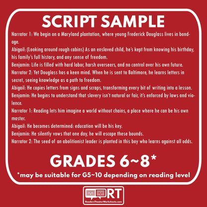 Frederick Douglass | Civil Rights Leader | Readers Theater Script - ["Civil Rights","Grades 6-8","Historical Figures","Primary Source Incl."]