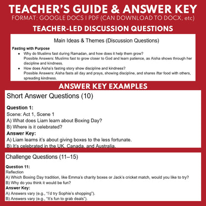 Boxing Day Holiday Readers Theater Script for Grades 3 to 5 - ["Grades 3-5","Small Groups","Winter Holidays"]