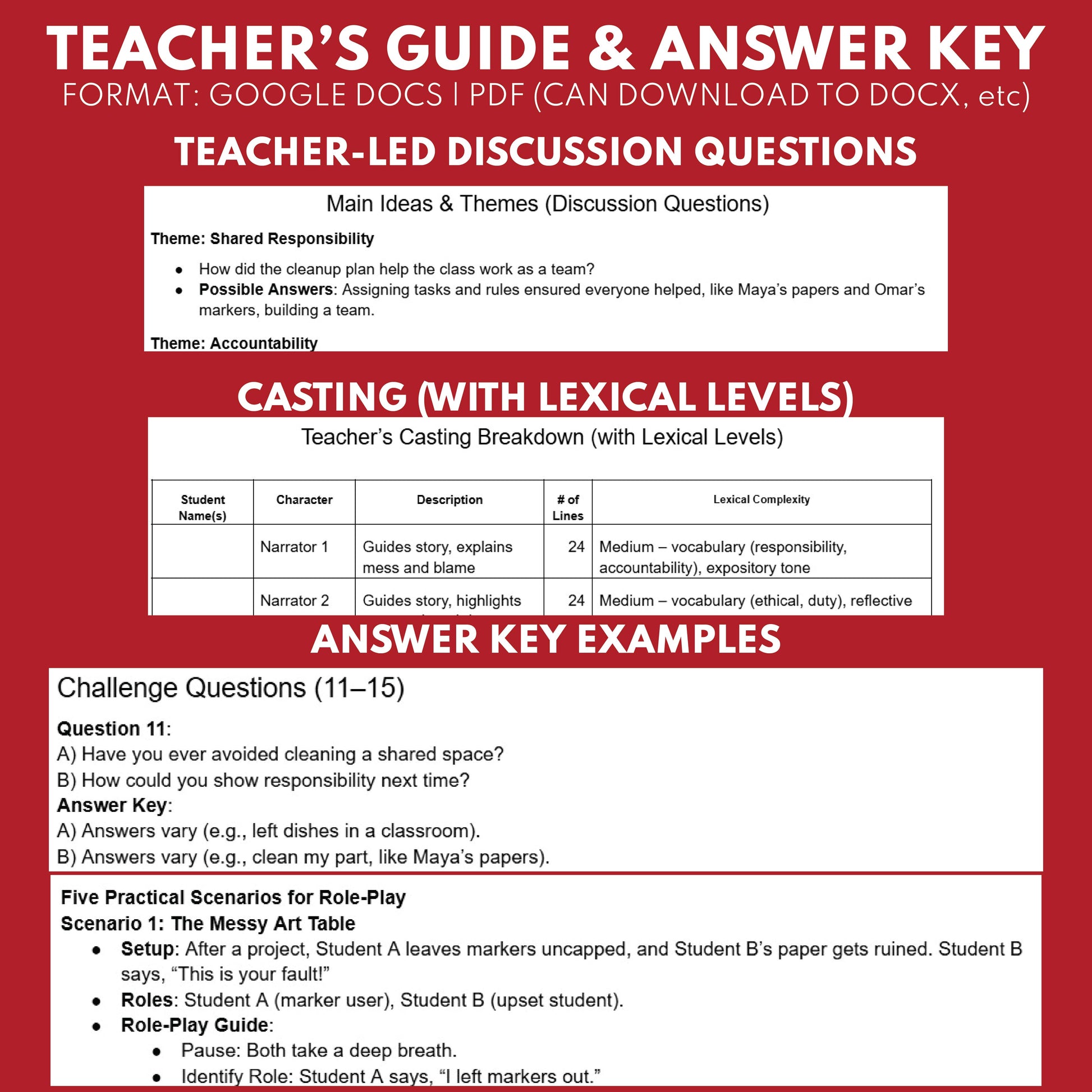 Responsible Decision-Making SEL Readers Theater Script for Grades 3 to 5 - ["Grades 3-5","Social Emotional Learning"]