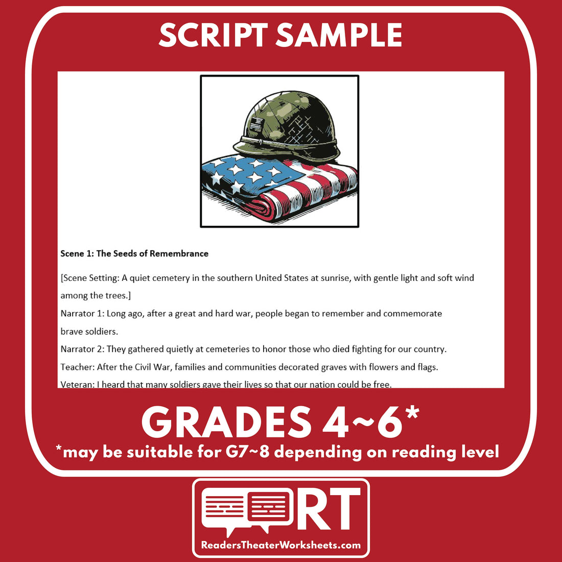 Memorial Day Reader's Theater Script for Grades 3-5 | Holiday Origins ...