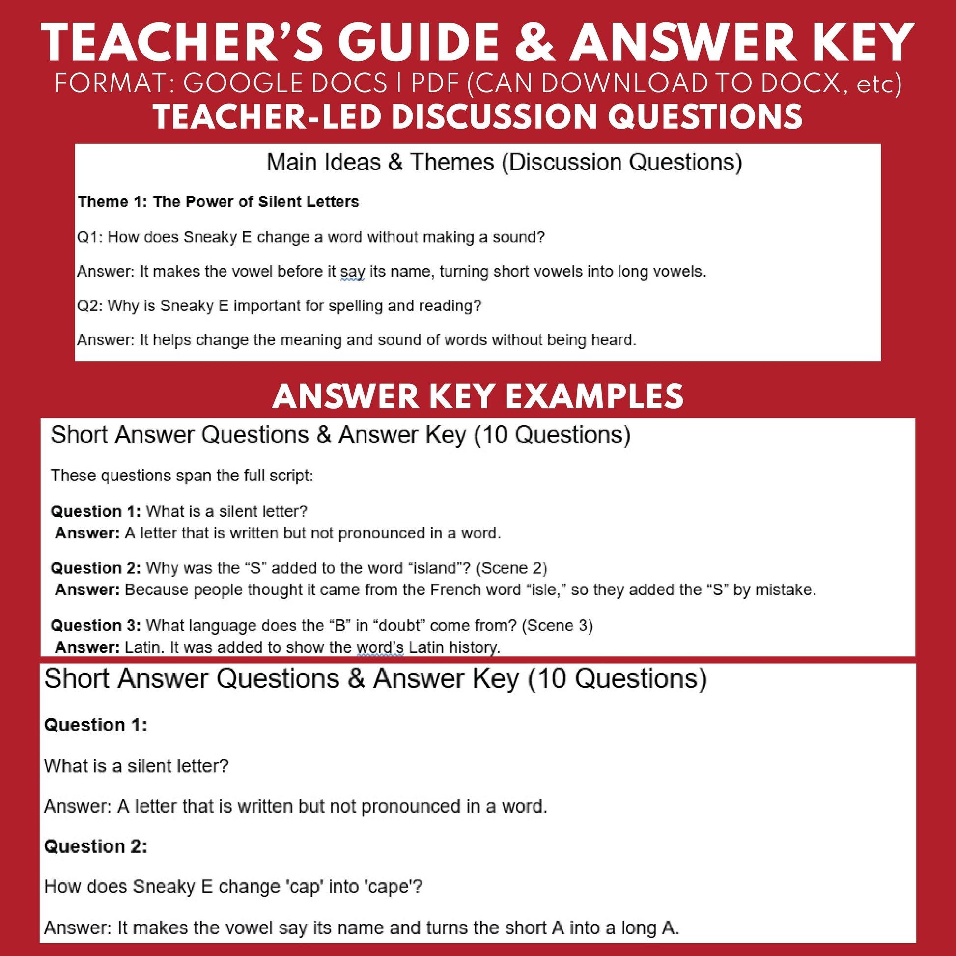The Tale of Sneaky E | ELA RT Script | Grades 3–5 | Long Vowel Sounds - ["Grades 3-5","Phonics"]