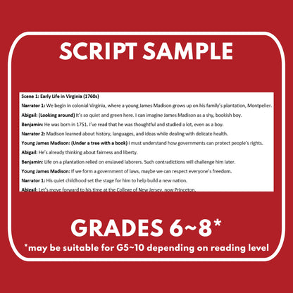 James Madison U.S. President | Historical Figure Readers Theater Script - ["Historical Figures","Primary Source Incl.","U.S. President"]