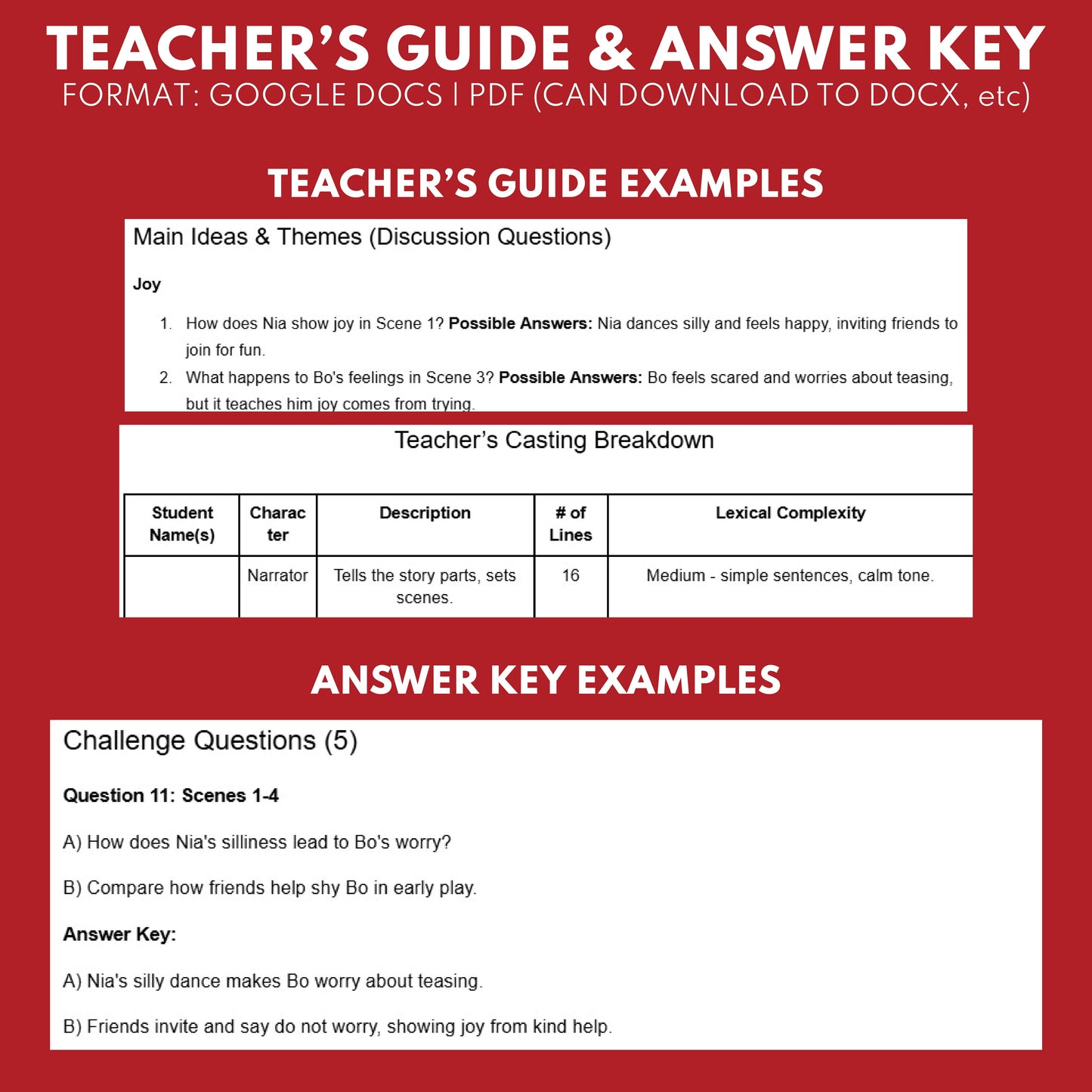 Joy Readers Theater Script SEL for Grades 1 to 3