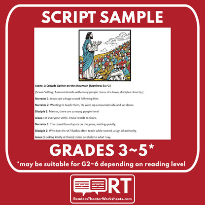 The Sermon on the Mount | Jesus' Teachings Bible Reader's Theater Script - ["Bible Teachings","Grades 3-5"]