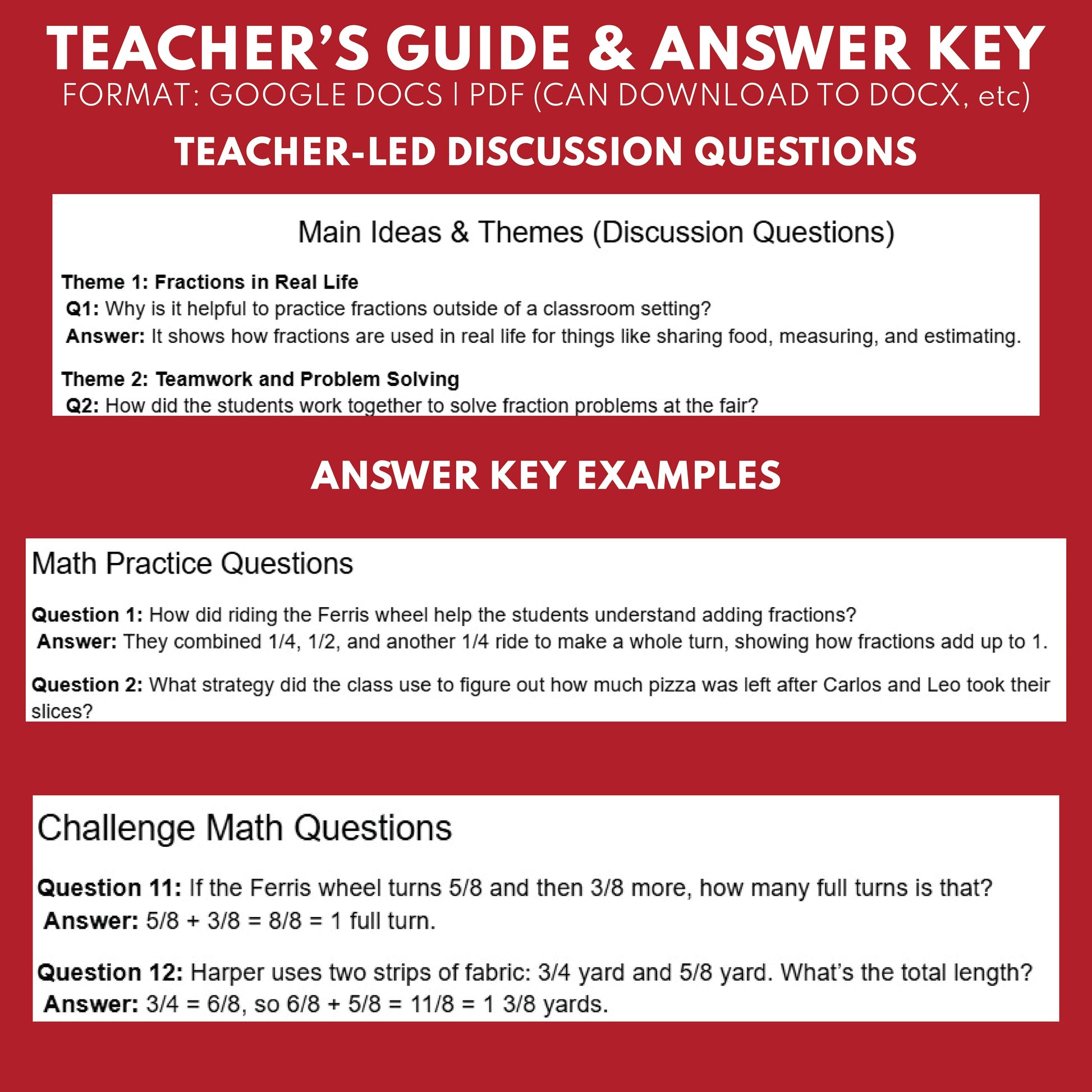 FREE Fractions Fair Math Readers Theater Script for Grades 4 to 6 - ["100% FREE","Grades 3-5","Grades 6-8","Math"]