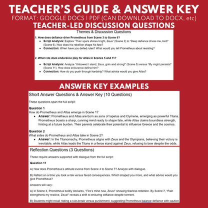 Prometheus & Atlas Reader's Theater Script | Titan Gods | Greek Mythology - ["Grades 6-8","Grades 9-12","Greek Mythology","Greek Mythology for Google Classroom","Titan Gods"]