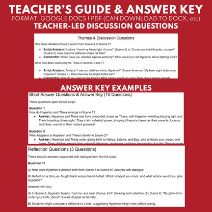 Hyperion & Theia Reader's Theater Script | Titan Gods | Greek Mythology - ["Grades 6-8","Grades 9-12","Greek Mythology","Greek Mythology for Google Classroom","Titan Gods"]