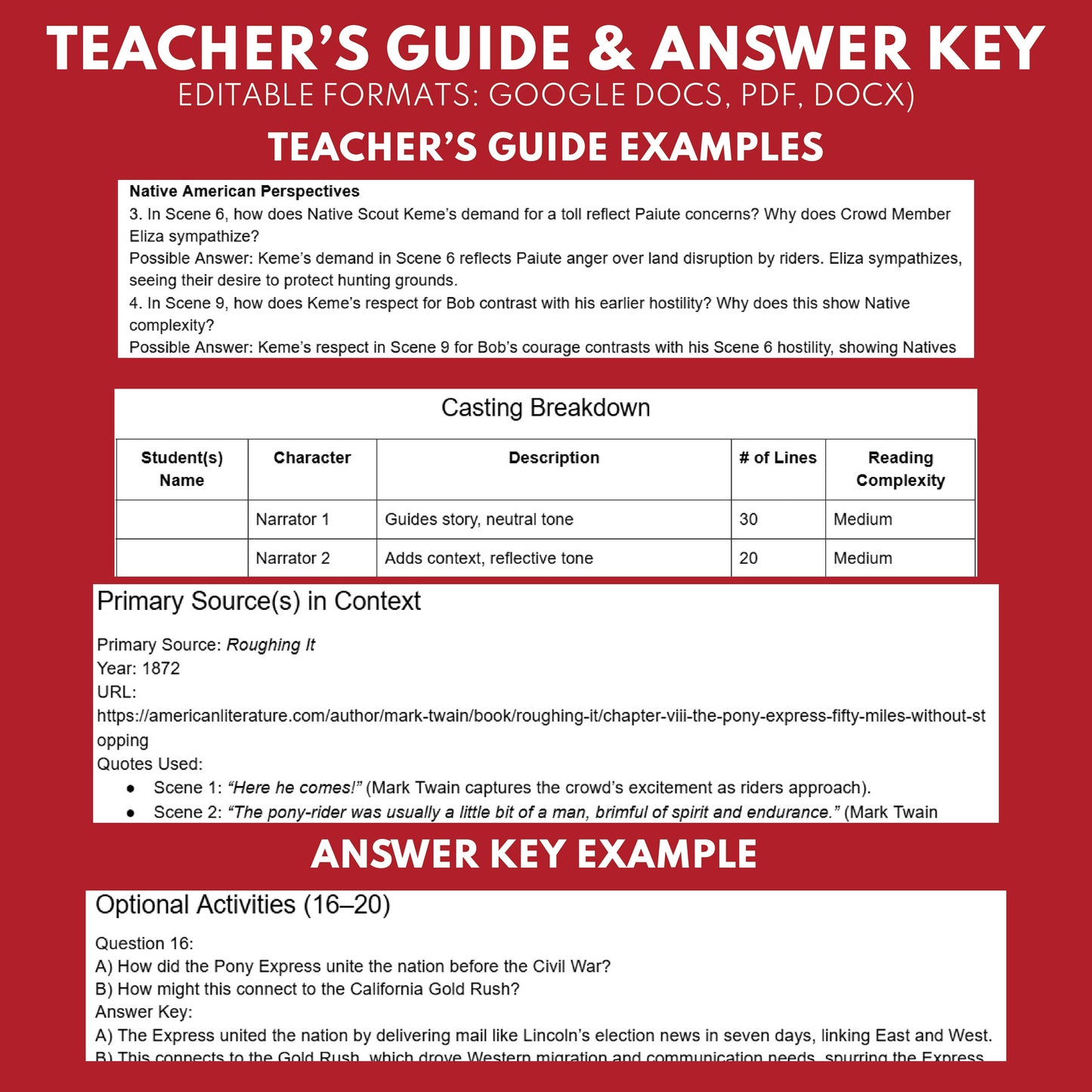 Pony Express Readers Theater Script | Grades 6‑8 - ["Grades 6-8","U.S. History - Westward Expansion (1801\u202f\u2013\u202f1861)"]